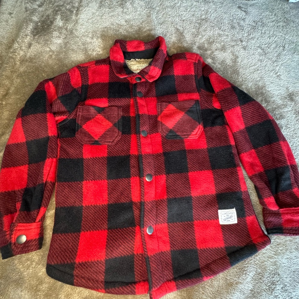 Red and Black Plaid Jacket